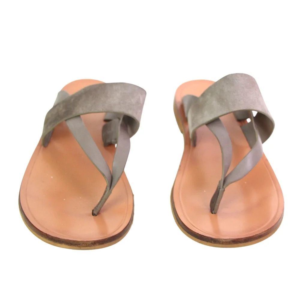 Vince BROWN GENUINE LEATHER FLAT MULE SHOES SANDALS SLINGBACK FLIP FLOPS Sz 8M